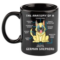 Anatomy Of German Shepherd 11oz C Handle Ceramic Mug
