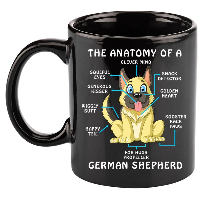 Anatomy Of German Shepherd 11oz C Handle Ceramic Mug