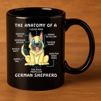 Anatomy Of German Shepherd 11oz C Handle Ceramic Mug