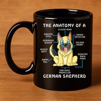 Anatomy Of German Shepherd 11oz C Handle Ceramic Mug