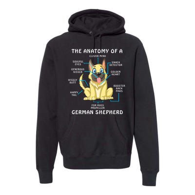 Anatomy Of German Shepherd Premium Hoodie