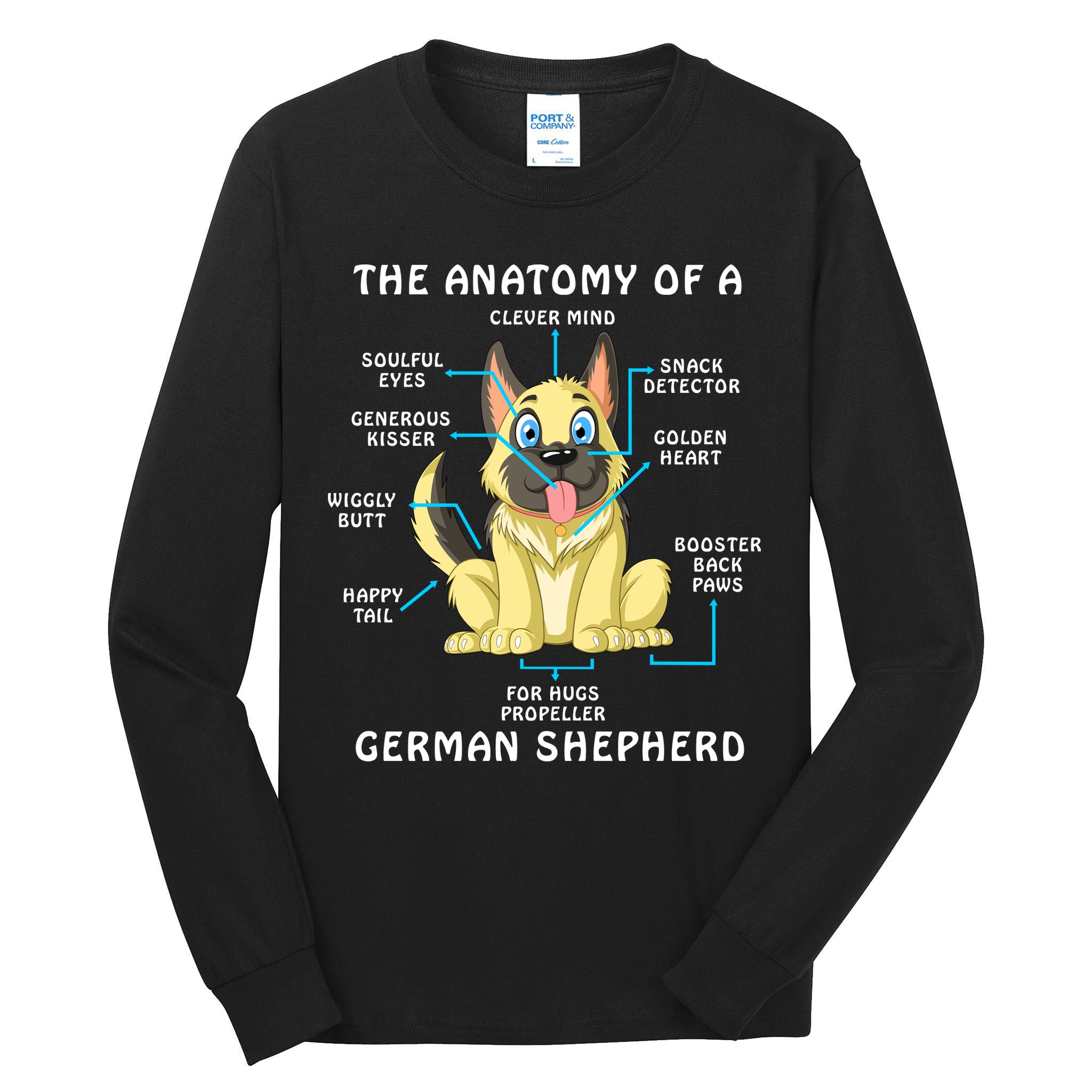 Anatomy Of German Shepherd Tall Long Sleeve T-Shirt