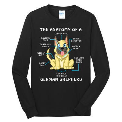 Anatomy Of German Shepherd Tall Long Sleeve T-Shirt