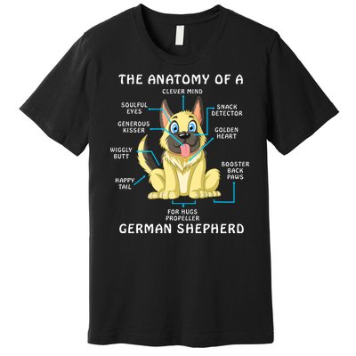 Anatomy Of German Shepherd Premium T-Shirt