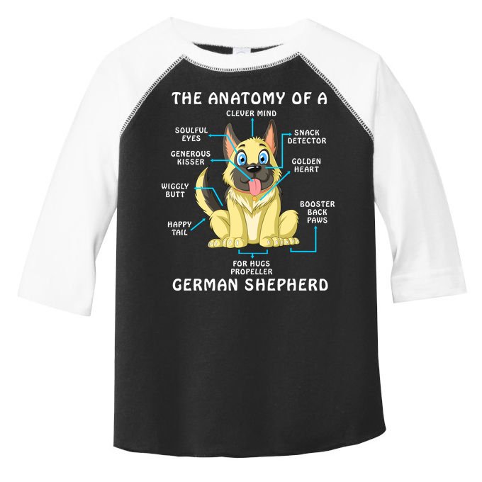Anatomy Of German Shepherd Toddler Fine Jersey T-Shirt