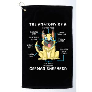 Anatomy Of German Shepherd Platinum Collection Golf Towel