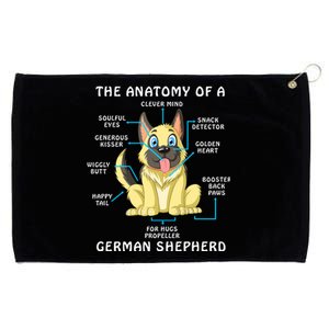 Anatomy Of German Shepherd Grommeted Golf Towel