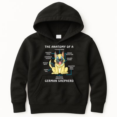 Anatomy Of German Shepherd Kids Hoodie