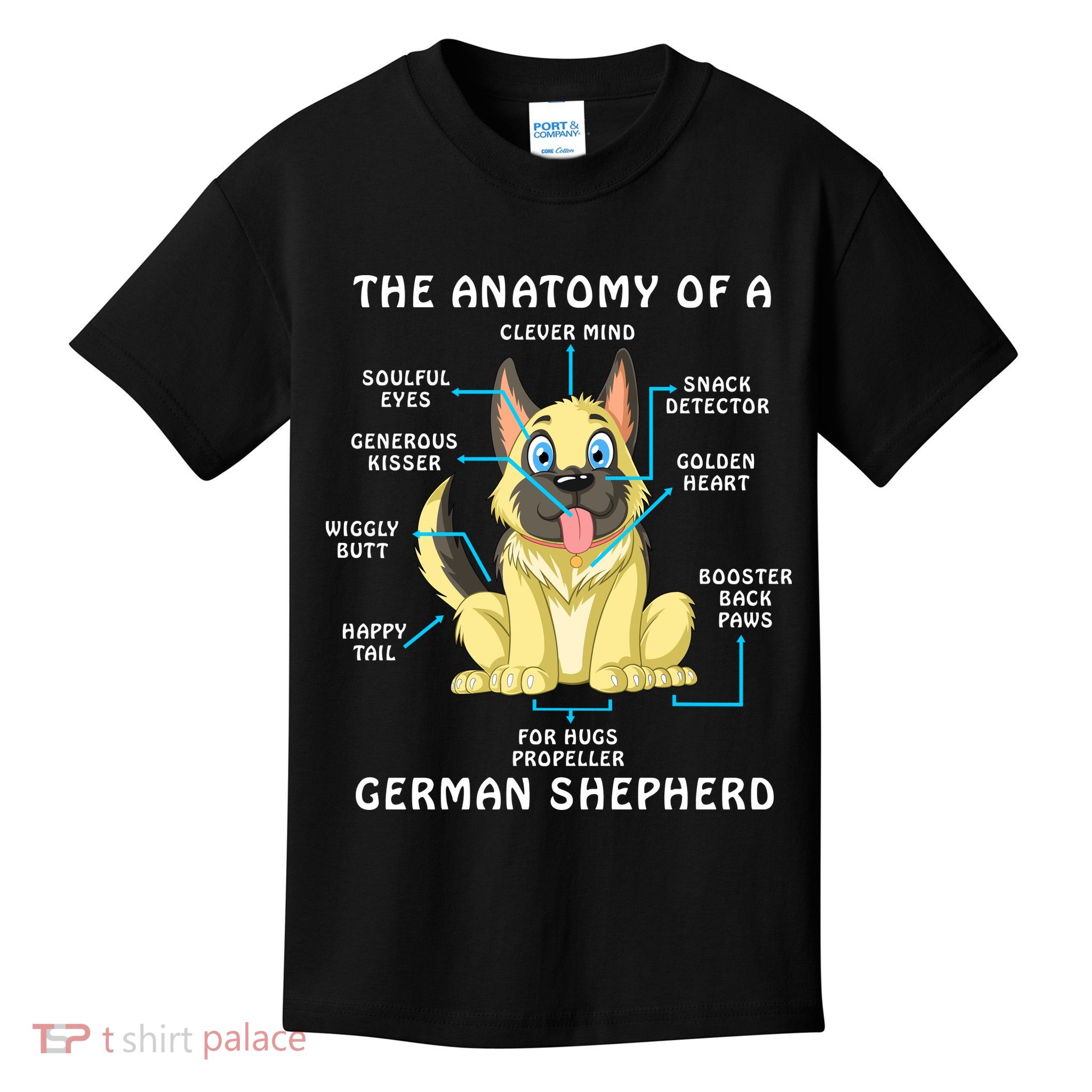Anatomy Of German Shepherd Kids T-Shirt