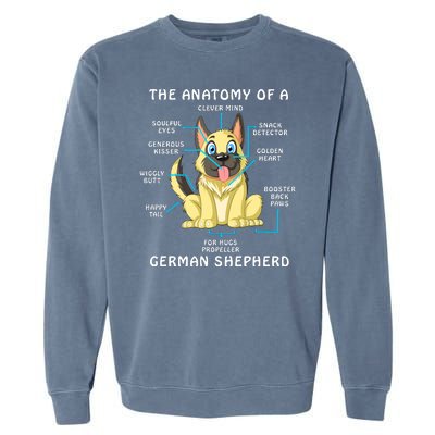 Anatomy Of German Shepherd Garment-Dyed Sweatshirt