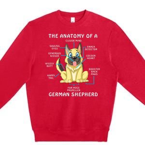 Anatomy Of German Shepherd Premium Crewneck Sweatshirt