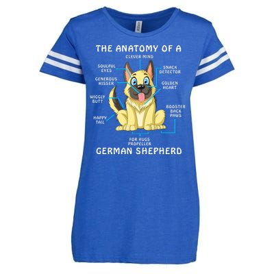 Anatomy Of German Shepherd Enza Ladies Jersey Football T-Shirt