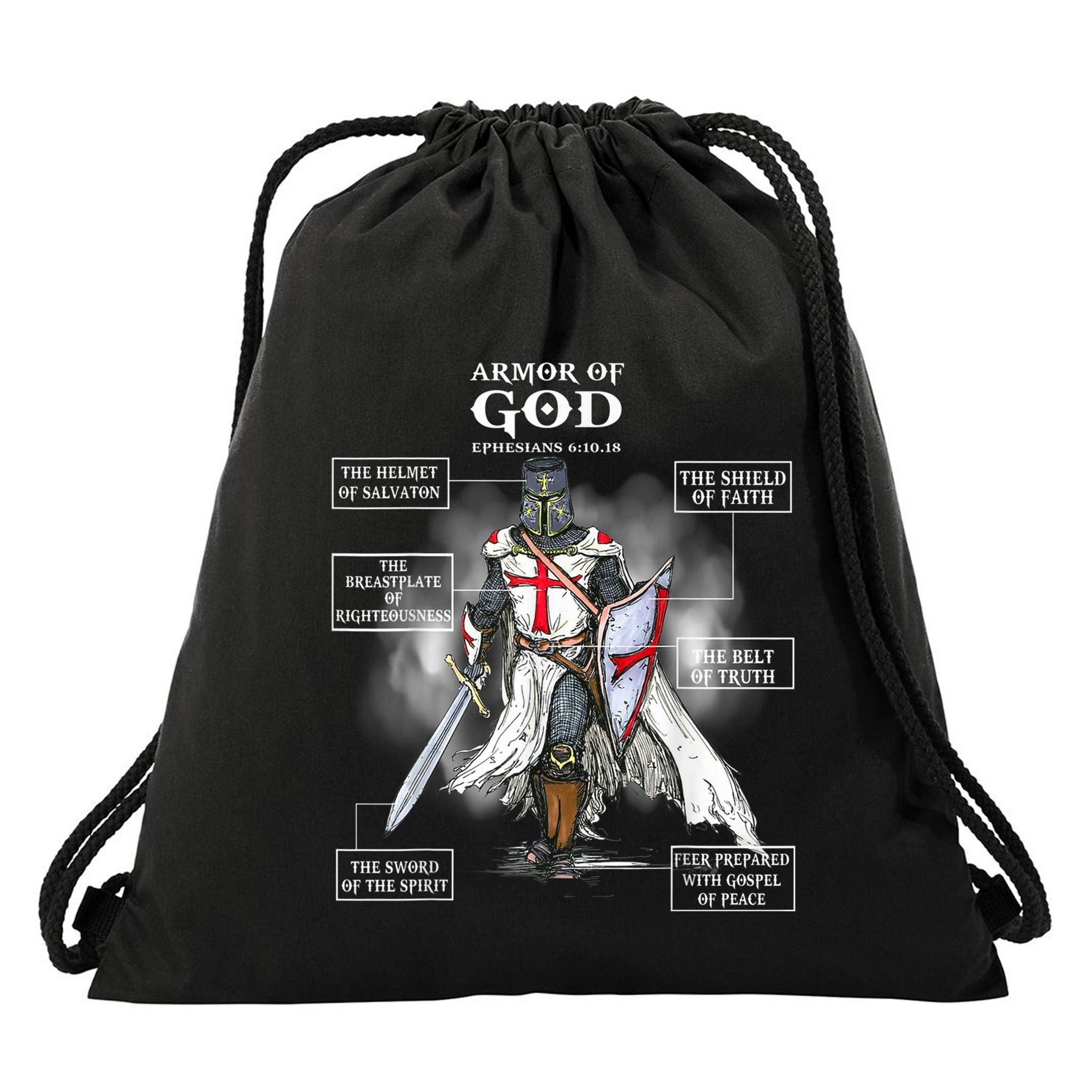 Armor Of God Christian Bible Verse Religious Drawstring Bag