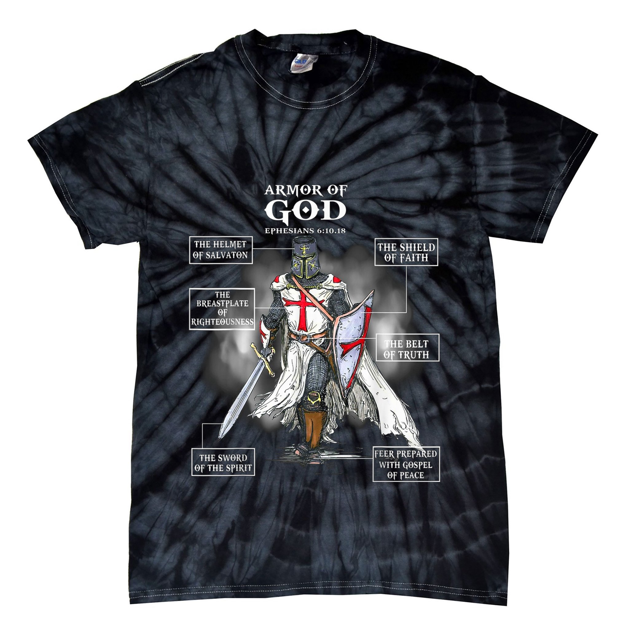 Armor Of God Christian Bible Verse Religious Tie-Dye T-Shirt