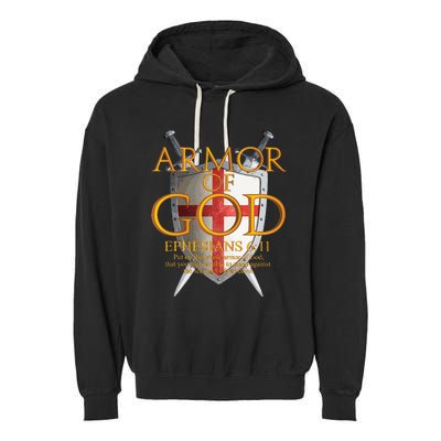 Armor Of God Ephesians Bible Verse Religious Christian Garment-Dyed Fleece Hoodie