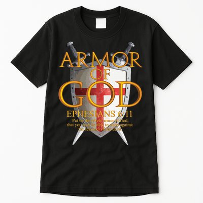 Armor Of God Ephesians Bible Verse Religious Christian Tall T-Shirt