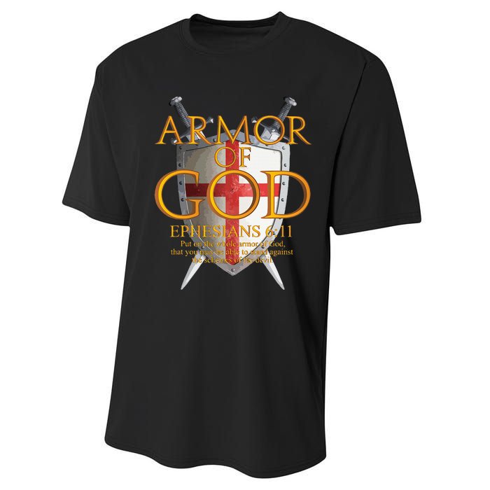 Armor Of God Ephesians Bible Verse Religious Christian Performance Sprint T-Shirt