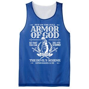 Armor Of God Christian Bible Verse Religious Cool Gift Mesh Reversible Basketball Jersey Tank