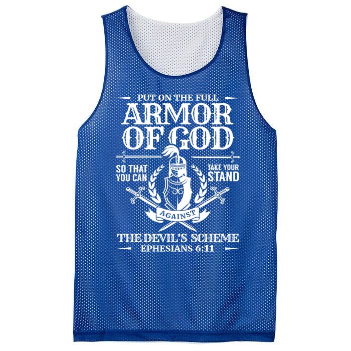 Armor Of God Christian Bible Verse Religious Cool Gift Mesh Reversible Basketball Jersey Tank