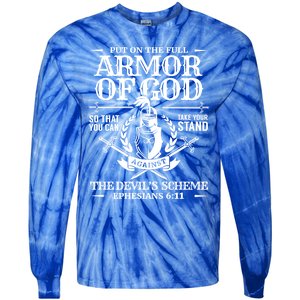 Armor Of God Christian Bible Verse Religious Cool Gift Tie-Dye Long Sleeve Shirt