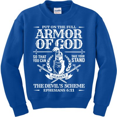 Armor Of God Christian Bible Verse Religious Cool Gift Kids Sweatshirt