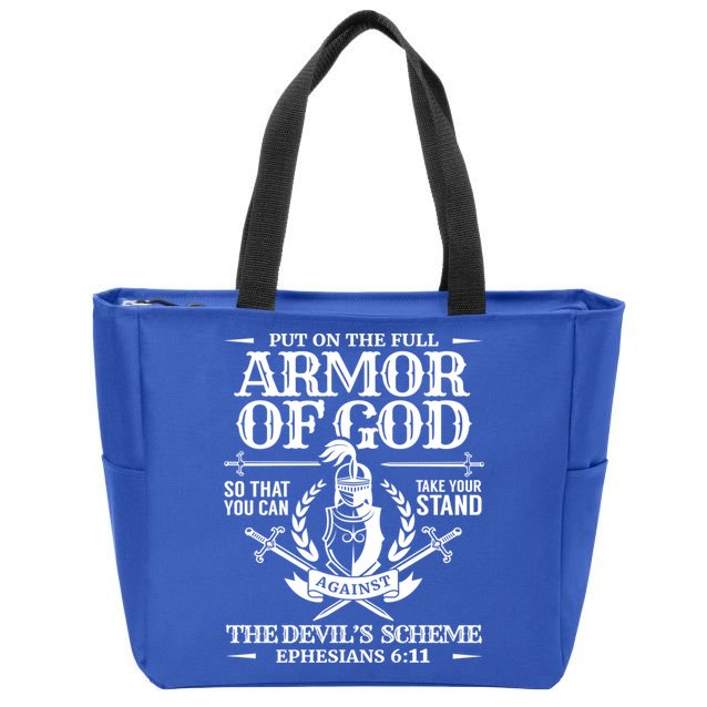 Armor Of God Christian Bible Verse Religious Cool Gift Zip Tote Bag