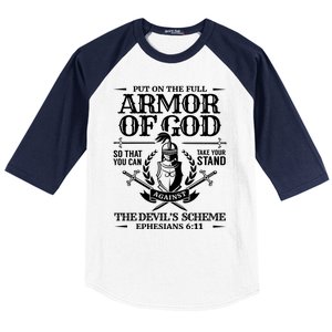 Armor Of God Christian Bible Verse Religious Cool Gift Baseball Sleeve Shirt