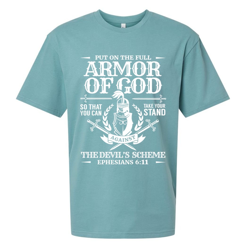 Armor Of God Christian Bible Verse Religious Cool Gift Sueded Cloud Jersey T-Shirt