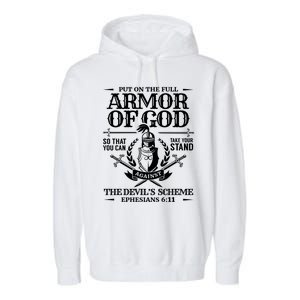 Armor Of God Christian Bible Verse Religious Cool Gift Garment-Dyed Fleece Hoodie