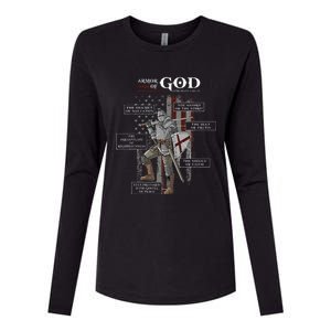 Armor Of God Ephesians 6 10 18 Bible Verse Womens Cotton Relaxed Long Sleeve T-Shirt