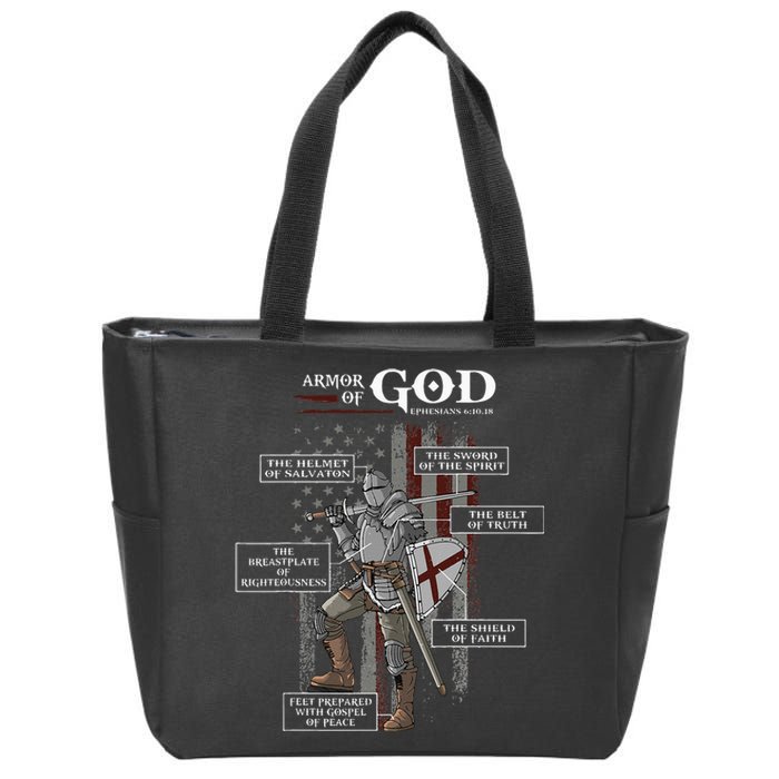 Armor Of God Ephesians 6 10 18 Bible Verse Zip Tote Bag