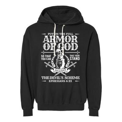 Armor Of God Christian Bible Verse Religious Garment-Dyed Fleece Hoodie