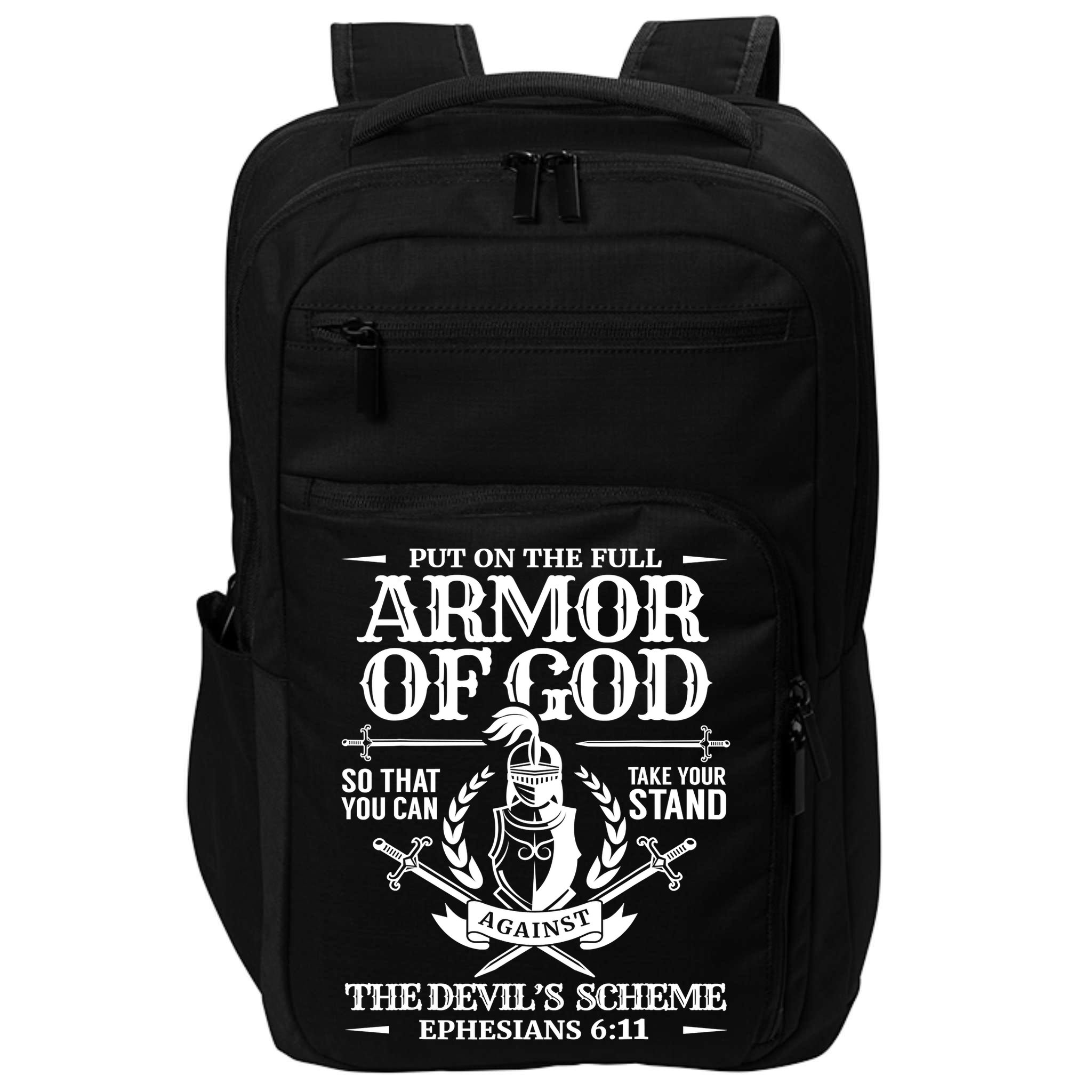 Armor Of God Christian Bible Verse Religious Impact Tech Backpack
