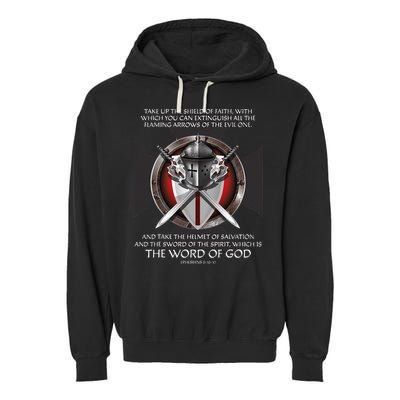 Armor Of God Men Women Kids Christian Bible Verse Garment-Dyed Fleece Hoodie