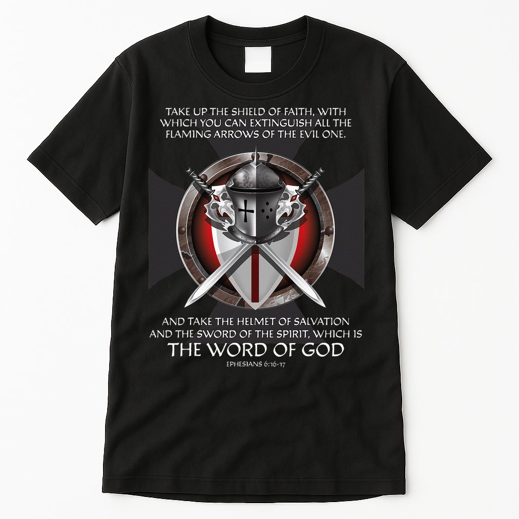 Armor Of God Men Women Kids Christian Bible Verse Tall T-Shirt