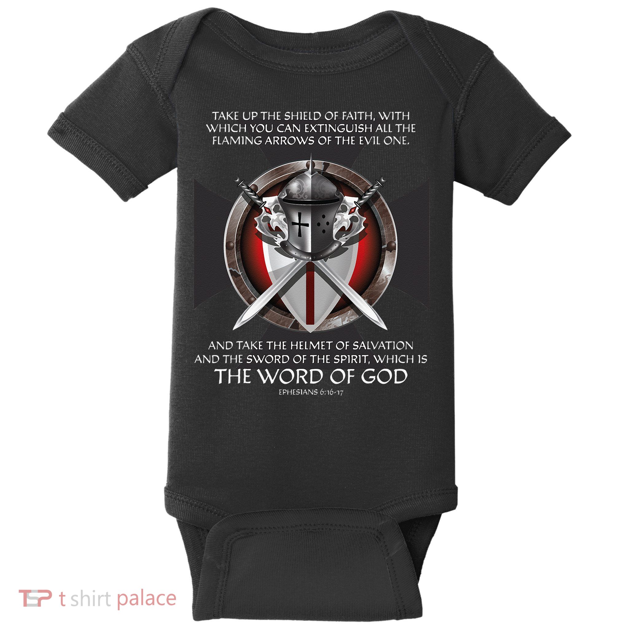 Armor Of God Men Women Kids Christian Bible Verse Baby Bodysuit
