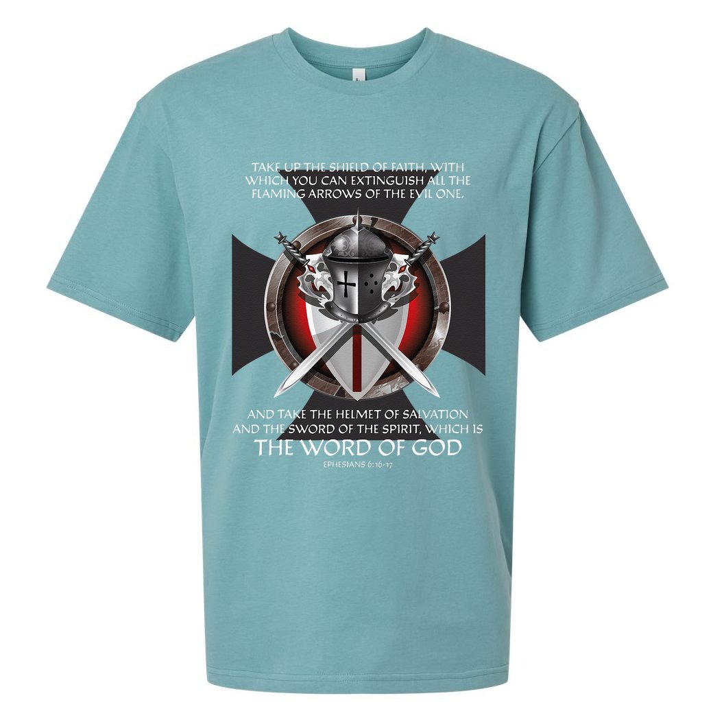 Armor Of God Men Women Kids Christian Bible Verse Sueded Cloud Jersey T-Shirt