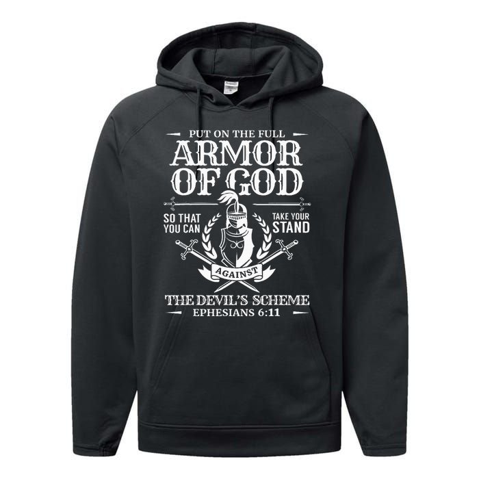 Armor Of God Christian Bible Verse Religious Performance Fleece Hoodie