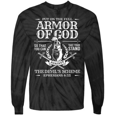 Armor Of God Christian Bible Verse Religious Tie-Dye Long Sleeve Shirt