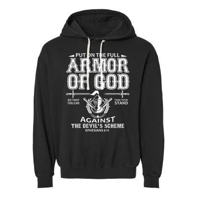 Armor Of God Christianity Garment-Dyed Fleece Hoodie