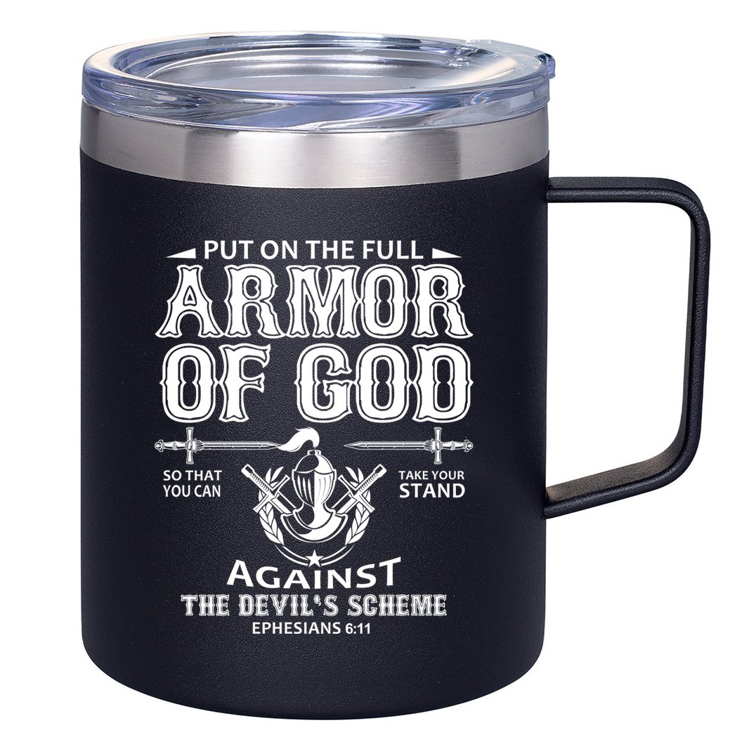 Armor Of God Christianity 12oz Stainless Steel Coffee Mug