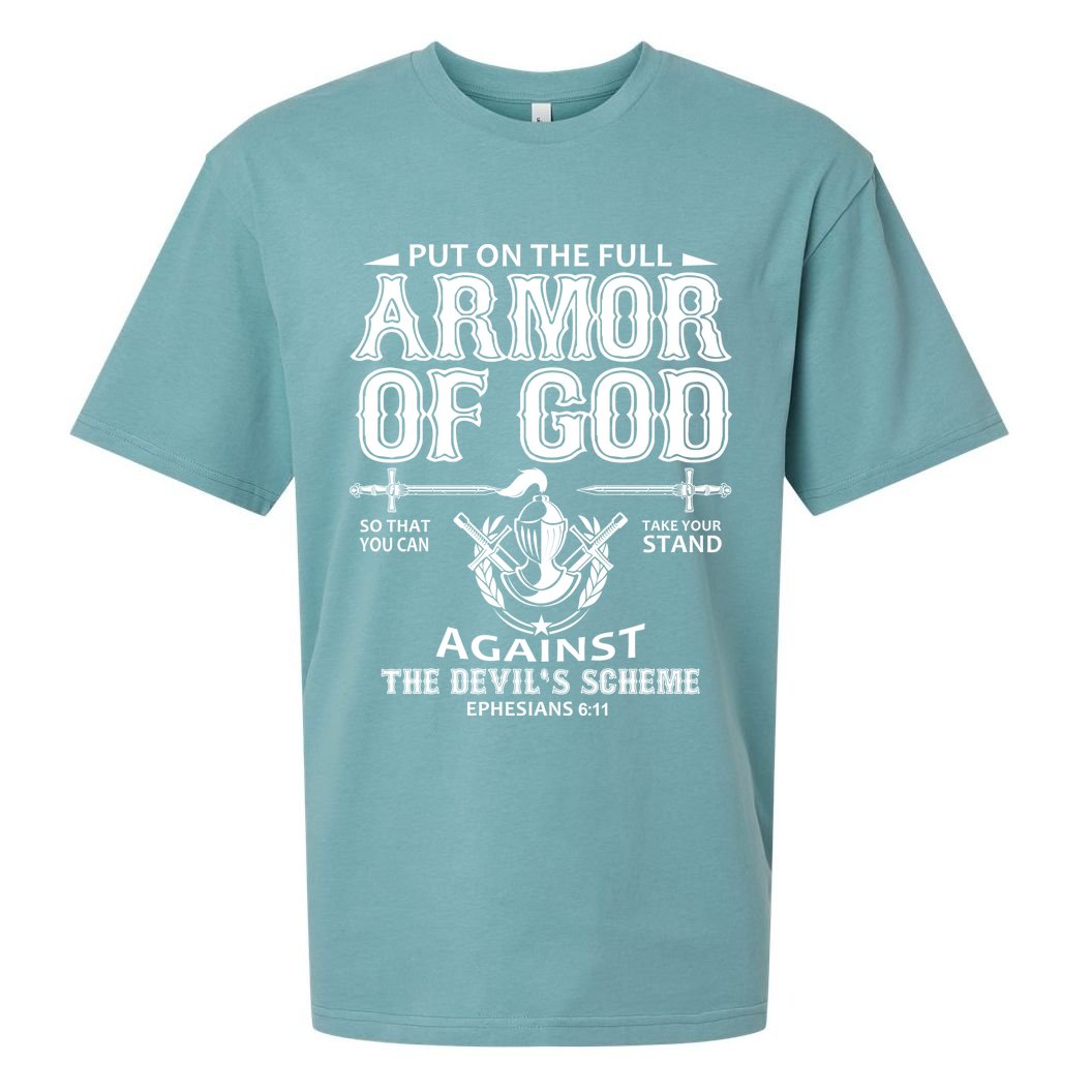 Armor Of God Christianity Sueded Cloud Jersey T-Shirt