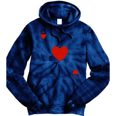 Ace Of Hearts Halloween Team Costume Funny Poker Cards Funny Halloween Group Par Tie Dye Hoodie