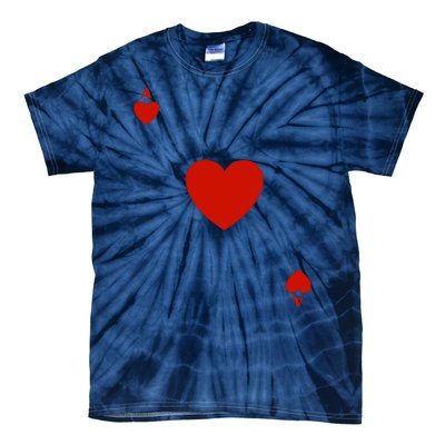 Ace Of Hearts Halloween Team Costume Funny Poker Cards Funny Halloween Group Par Tie-Dye T-Shirt