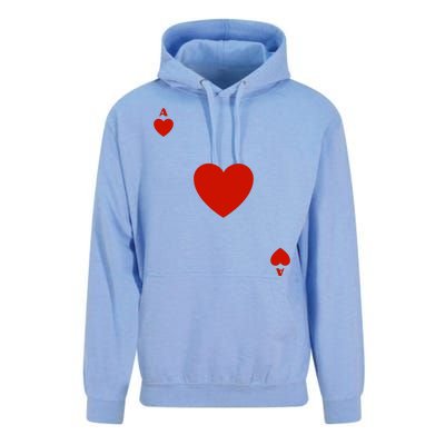 Ace Of Hearts Halloween Team Costume Funny Poker Cards Funny Halloween Group Par Unisex Surf Hoodie