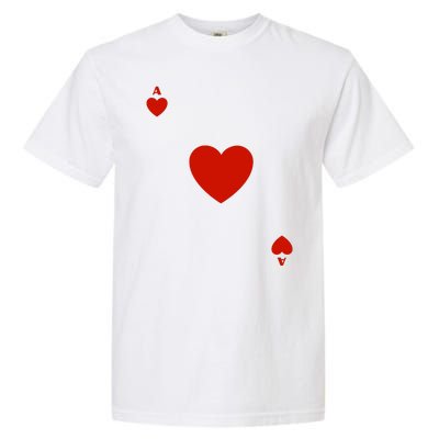 Ace Of Hearts Halloween Team Costume Funny Poker Cards Funny Halloween Group Par Garment-Dyed Heavyweight T-Shirt