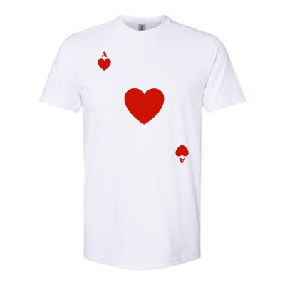 Ace Of Hearts Halloween Team Costume Funny Poker Cards Funny Halloween Group Par Softstyle CVC T-Shirt