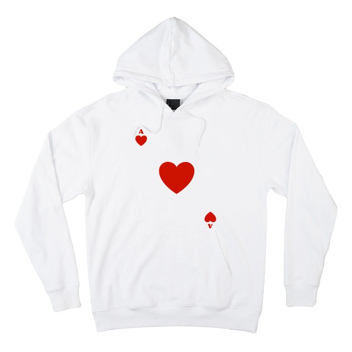 Ace Of Hearts Halloween Team Costume Funny Poker Cards Funny Halloween Group Par Hoodie