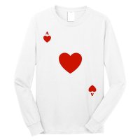 Ace Of Hearts Halloween Team Costume Funny Poker Cards Funny Halloween Group Par Long Sleeve Shirt