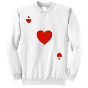 Ace Of Hearts Halloween Team Costume Funny Poker Cards Funny Halloween Group Par Sweatshirt